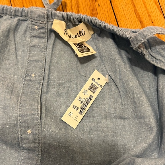 Madewell Chambray Meriden Top in Vineshire Wash Blue Size - Picture 7 of 15